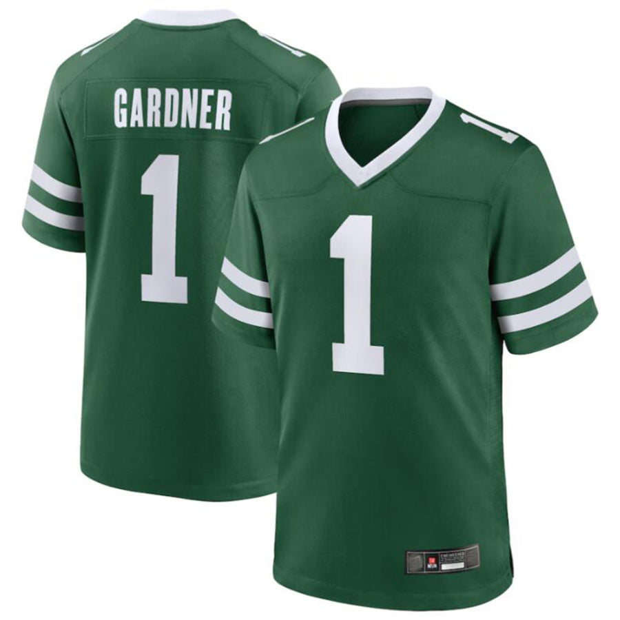 #1 Ahmad Sauce Gardner Player NY.Jets Legacy Green Game Football Jerseys football jersey product view 2