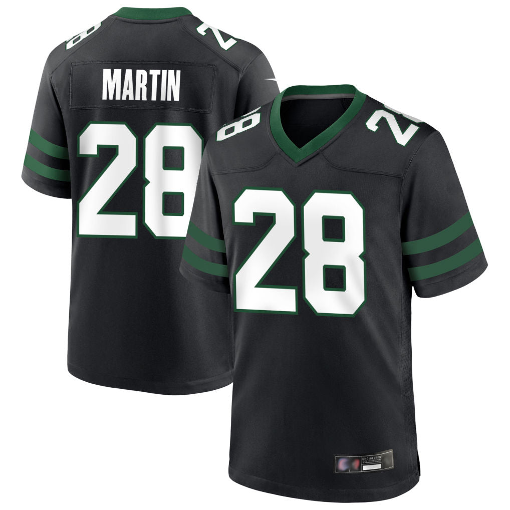 NY.Jets #28 Curtis Martin Player Black Home Game Football Jerseys football jersey product view 1