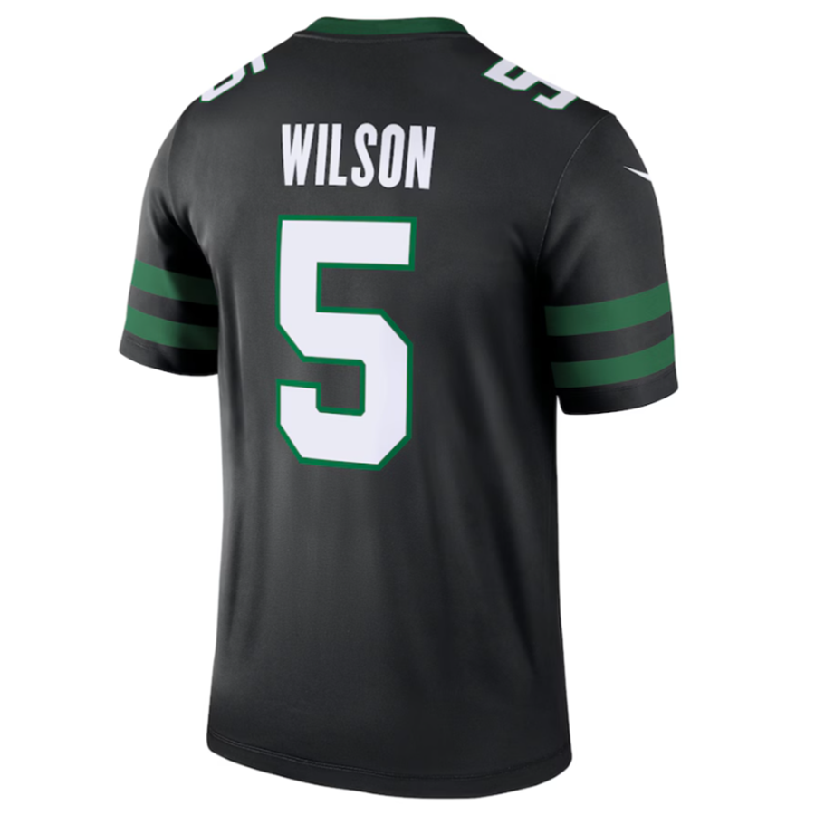 #5 Garrett Wilson Player NY.Jets Black Alternate Legend Football Jerseys football jersey product view 1