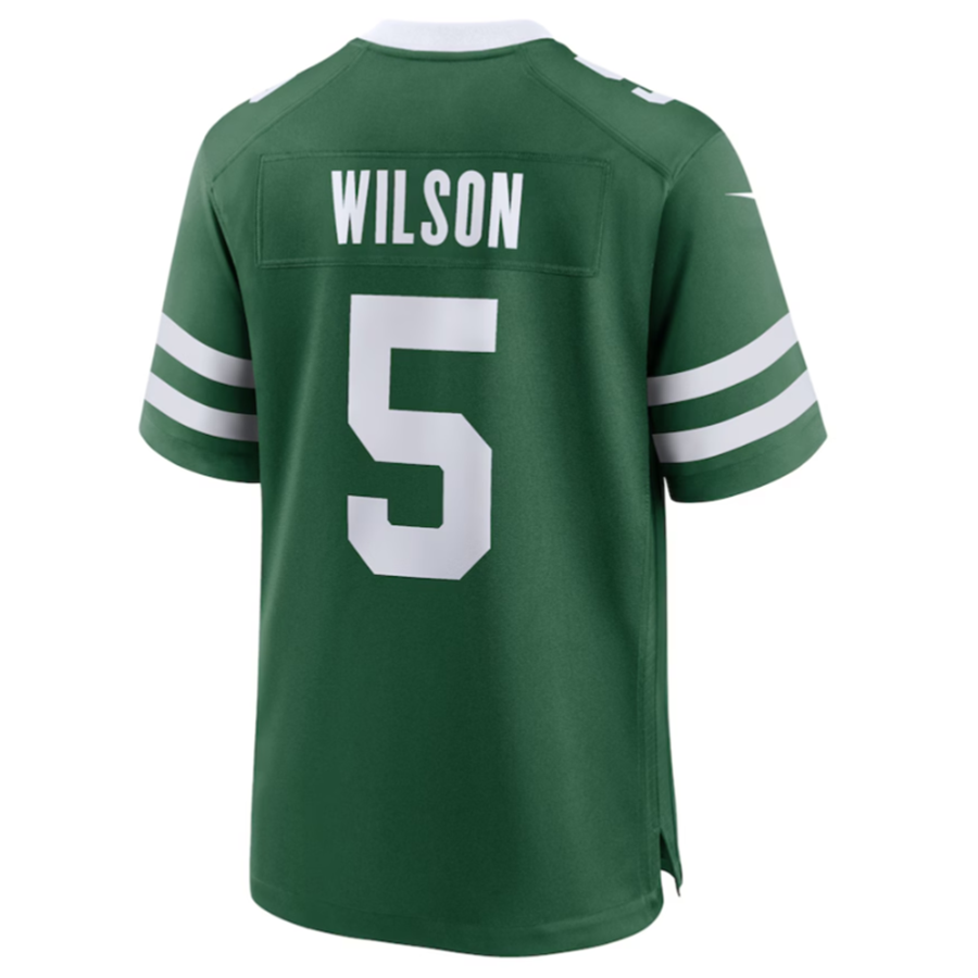 #5 Garrett Wilson Player NY.Jets Green Game Football Jerseys football jersey product view 1