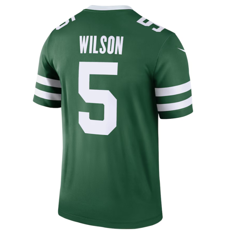 #5 Garrett Wilson Player NY.Jets White Alternate Legend Football Jerseys football jersey product view 1