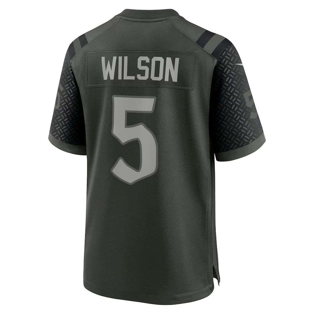 NY.Jets #5 Garrett Wilson Player Gotham Green Rivalries Collection Game Football Jerseys football jersey product view 1