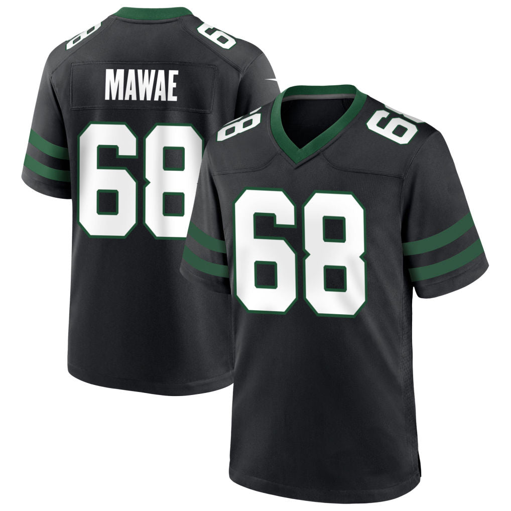 NY.Jets #68 Kevin Mawae Player Black Home Game Football Jerseys football jersey product view 1