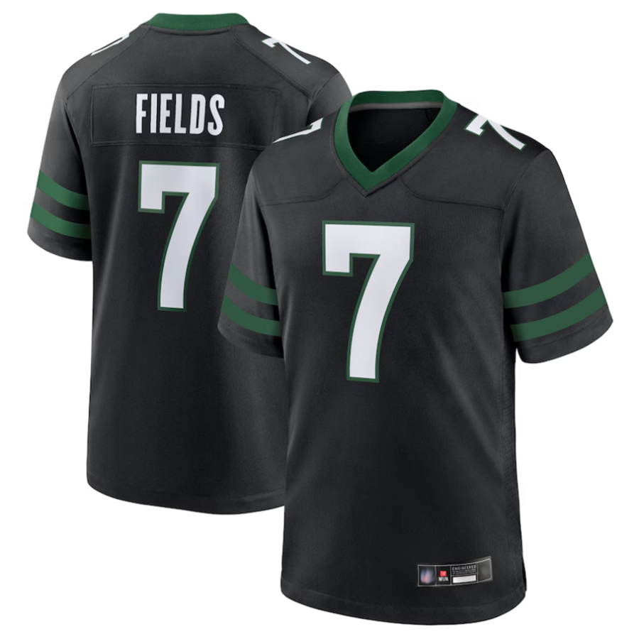 NY.Jets #7 Justin Fields Player Black Replica Limited Football Jerseys football jersey product view 1