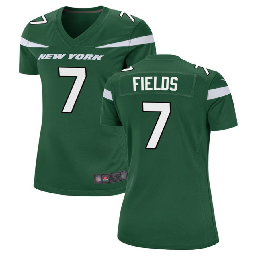 NY.Jets #7 Justin Fields Player Green Replica Game Football Jerseys football jersey product view 1