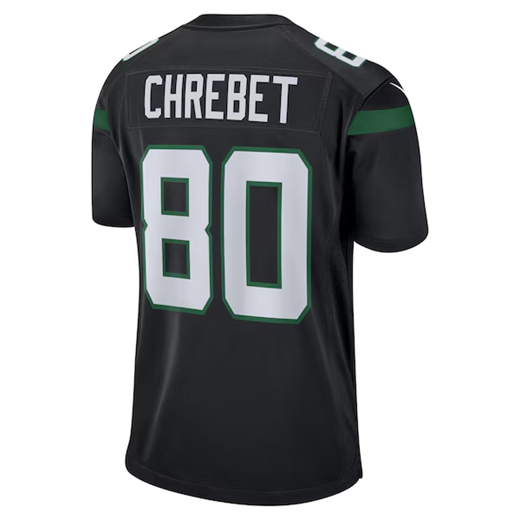 NY.Jets #80 Wayne Chrebet Player Black Game Football Jerseys football jersey product view 1