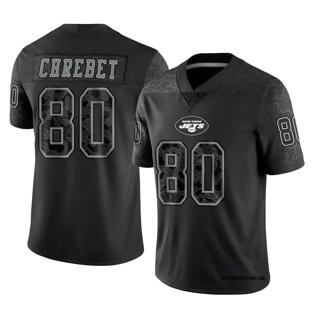 NY.Jets #80 Wayne Chrebet Player Black REFLECTIVE Limited Football Jerseys football jersey product view 1