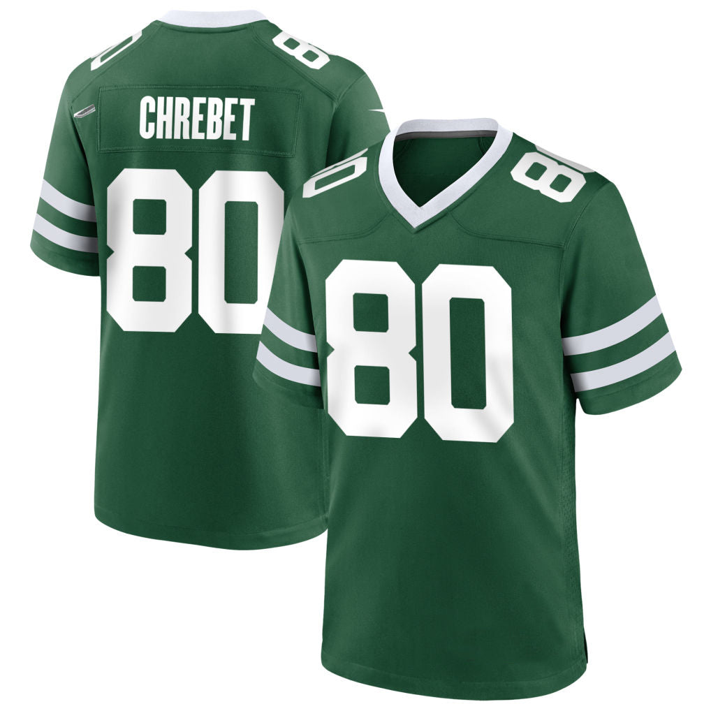 NY.Jets #80 Wayne Chrebet Player Green Home Game Football Jerseys football jersey product view 1