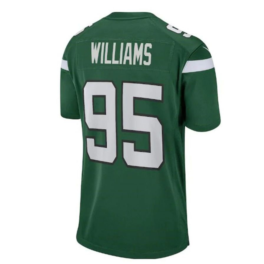 #95 Quinnen Williams Player NY.Jets Gotham Green Game Football Jerseys football jersey product view 1