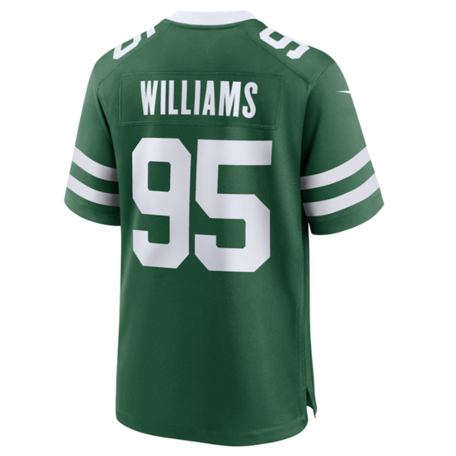 #95 Quinnen Williams Player NY.Jets Legacy Green Game Football Jerseys football jersey product view 1