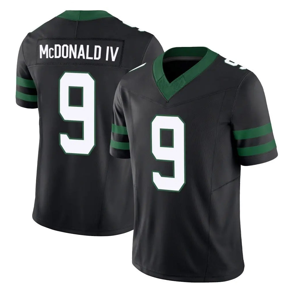 NY.Jets #9 Will McDonald IV Player Black Vapor F.U.S.E. Limited Football Jerseys football jersey product view 1
