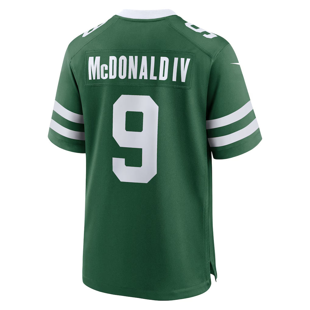 NY.Jets #9 Will McDonald IV Player Green Home Game Football Jerseys football jersey product view 1