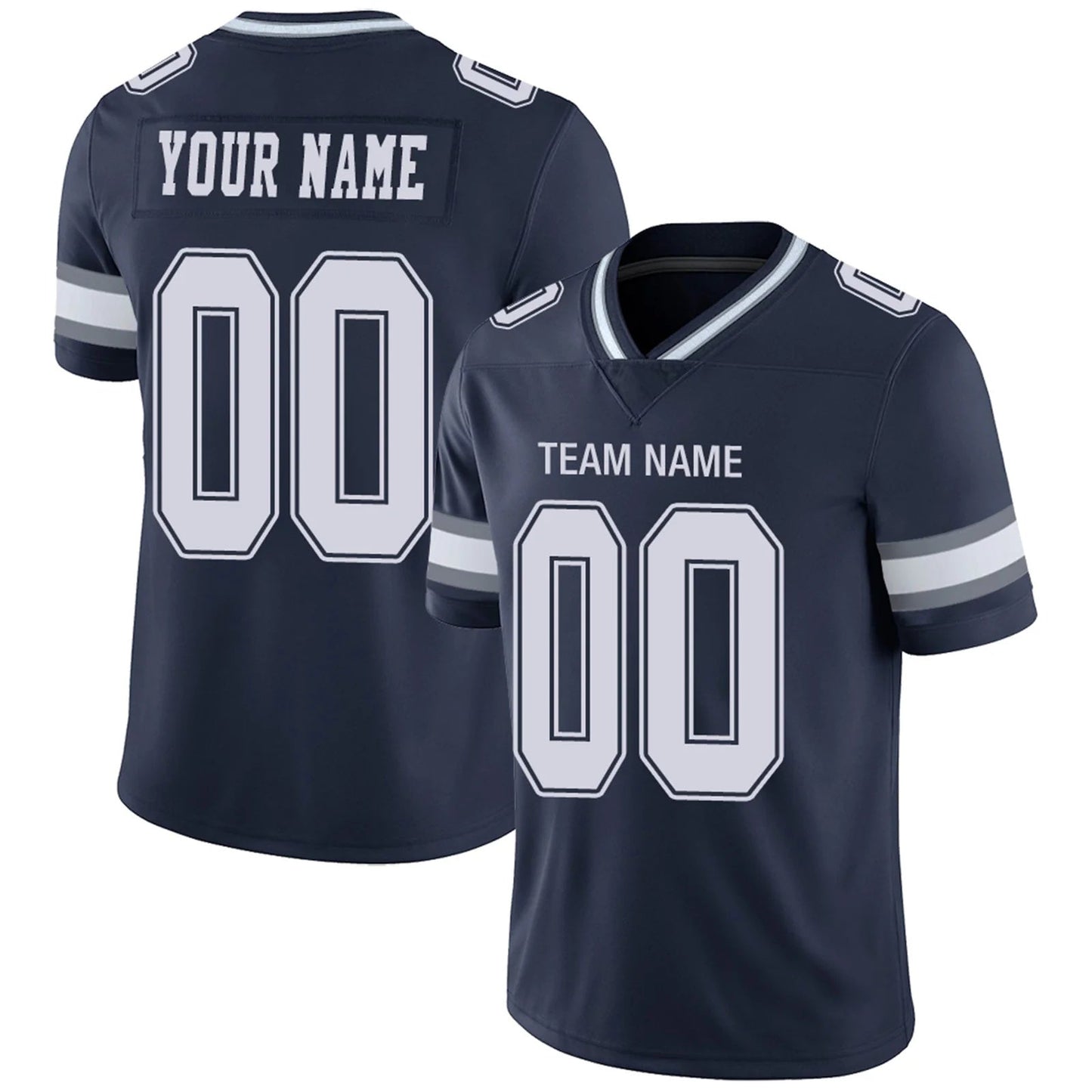 Custom D.Cowboys Navy Personalized Design Your Own Name and Number for Men Women Youth Jerseys football jersey product view 1
