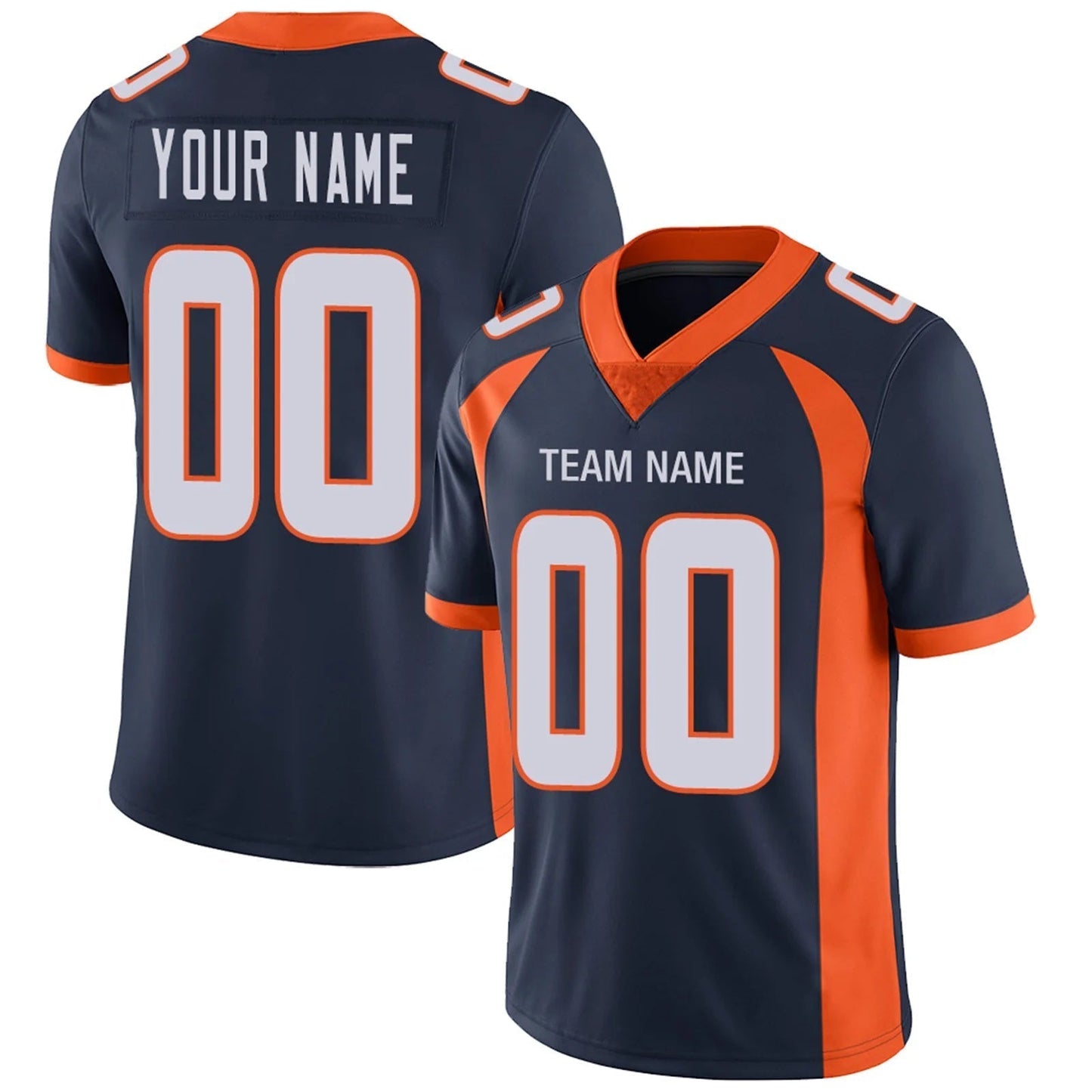 Custom D.Broncos Navy Personalized Design Your Own Name and Number for Men Women Youth Jerseys football jersey product view 1