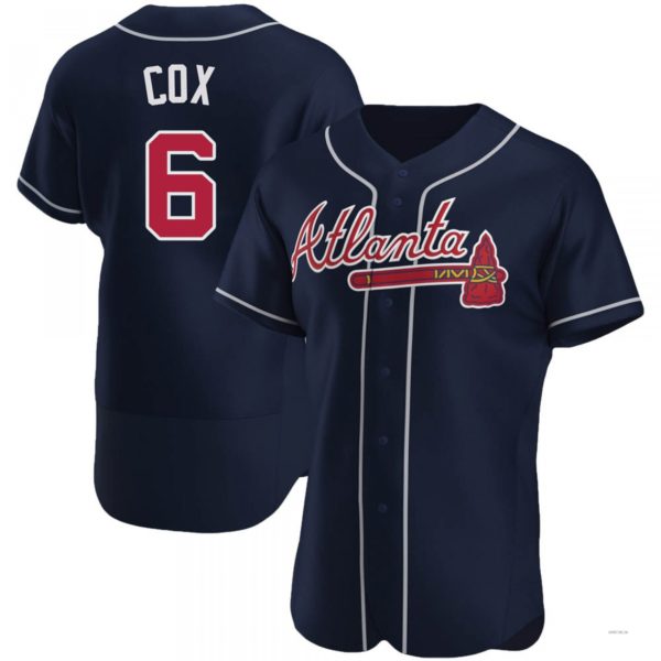 Atlanta Braves #6 Bobby Cox Navy Alternate Jersey Stitches Baseball Jerseys baseball jersey product view 1