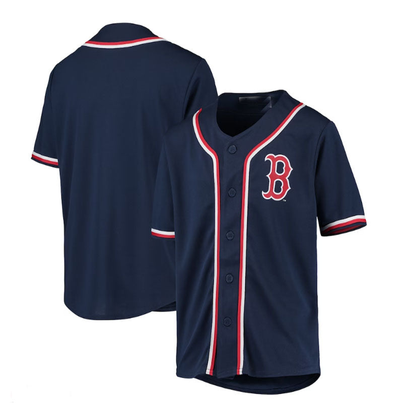 Boston Red Sox Road Navy Team Jersey Baseball Jerseys baseball jersey product view 1