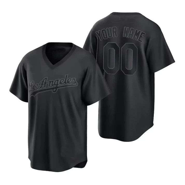Custom Los Angeles Dodgers New 2022 All Black Stitched Jersey Baseball Jerseys baseball jersey product view 1