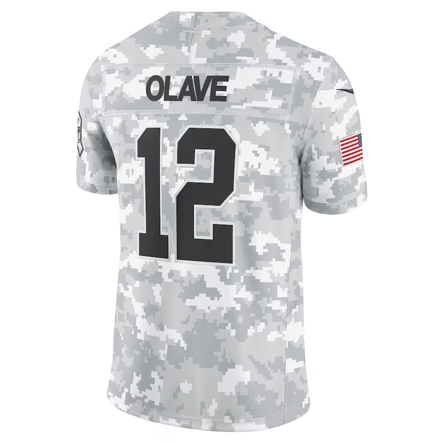 NO.Saints #12 Chris Olave Player Arctic Camo Salute to Service Limited Stitched American Football Jerseys football jersey product view 1