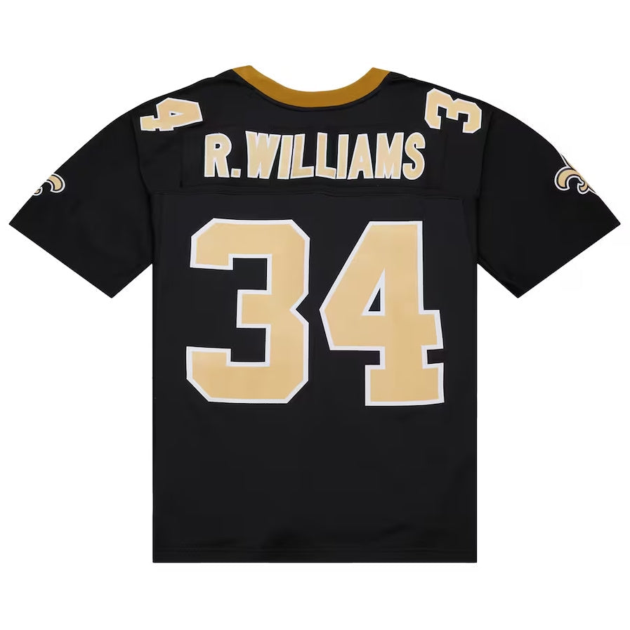 NO.Saints #34 Ricky Williams Player 1999 Legacy Replica Jersey - Black Stitched American Football Jerseys football jersey product view 1