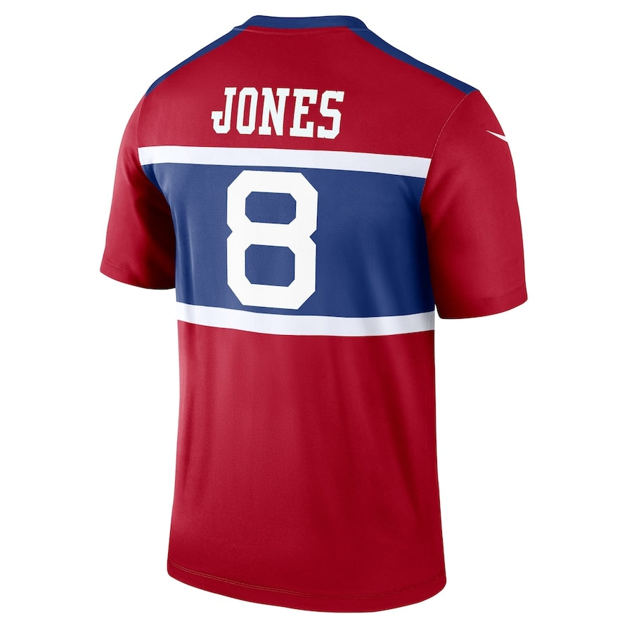 NY.Giants #8 Daniel Jones Alternate Legend Player Jersey - Century Red American Football Jerseys football jersey product view 1