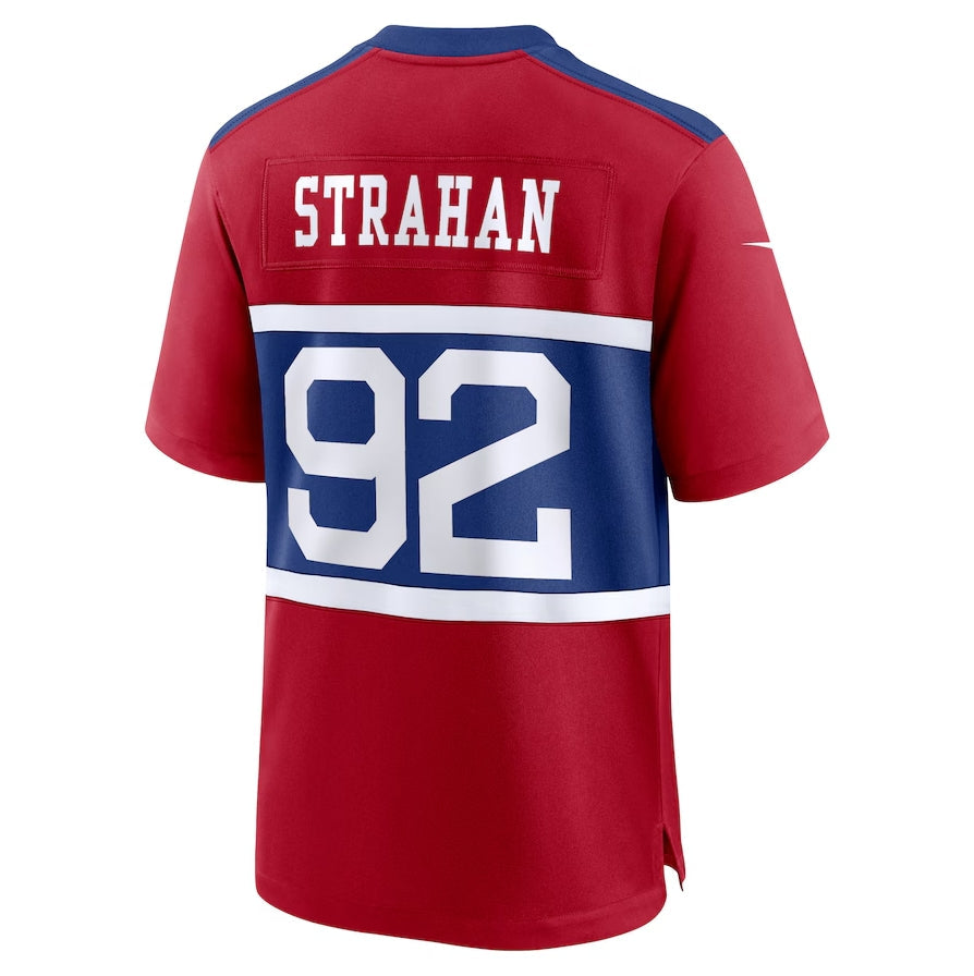NY.Giants #92 Michael Strahan Player Game Jersey - Century Red American Football Jerseys football jersey product view 1