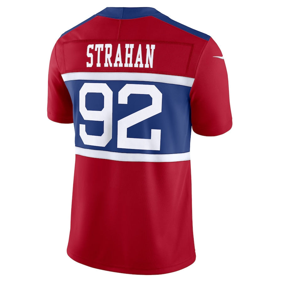NY.Giants #92 Michael Strahan Vapor F.U.S.E. Retired Player Limited Jersey - Century Red American Football Jerseys football jersey product view 1
