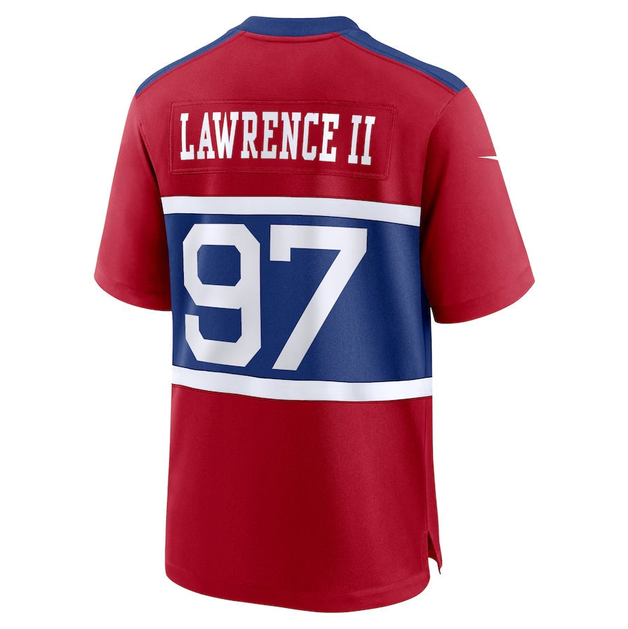 NY.Giants #97 Dexter Lawrence II Player Game Jersey - Century Red American Football Jerseys football jersey product view 1