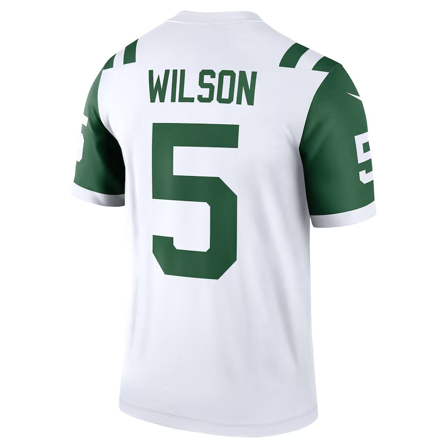 NY.Jets #5 Garrett Wilson Player Game Legend Jersey - White American Football Jerseys football jersey product view 1