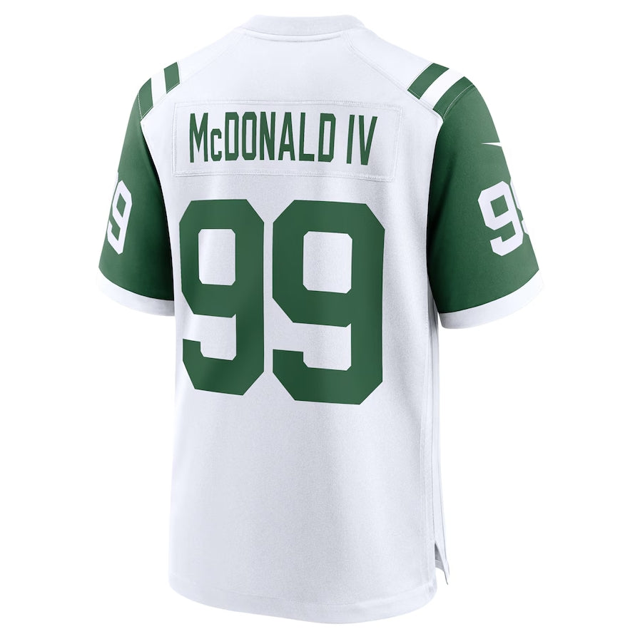 NY.Jets #99 Will McDonald IV Classic Game Player Jersey - White American Football Jerseys football jersey product view 1