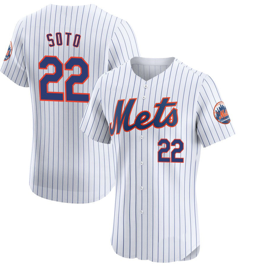New York Mets #22 Juan Soto Home Limited Player Jersey - White Stitched Baseball Jersey baseball jersey product view 1