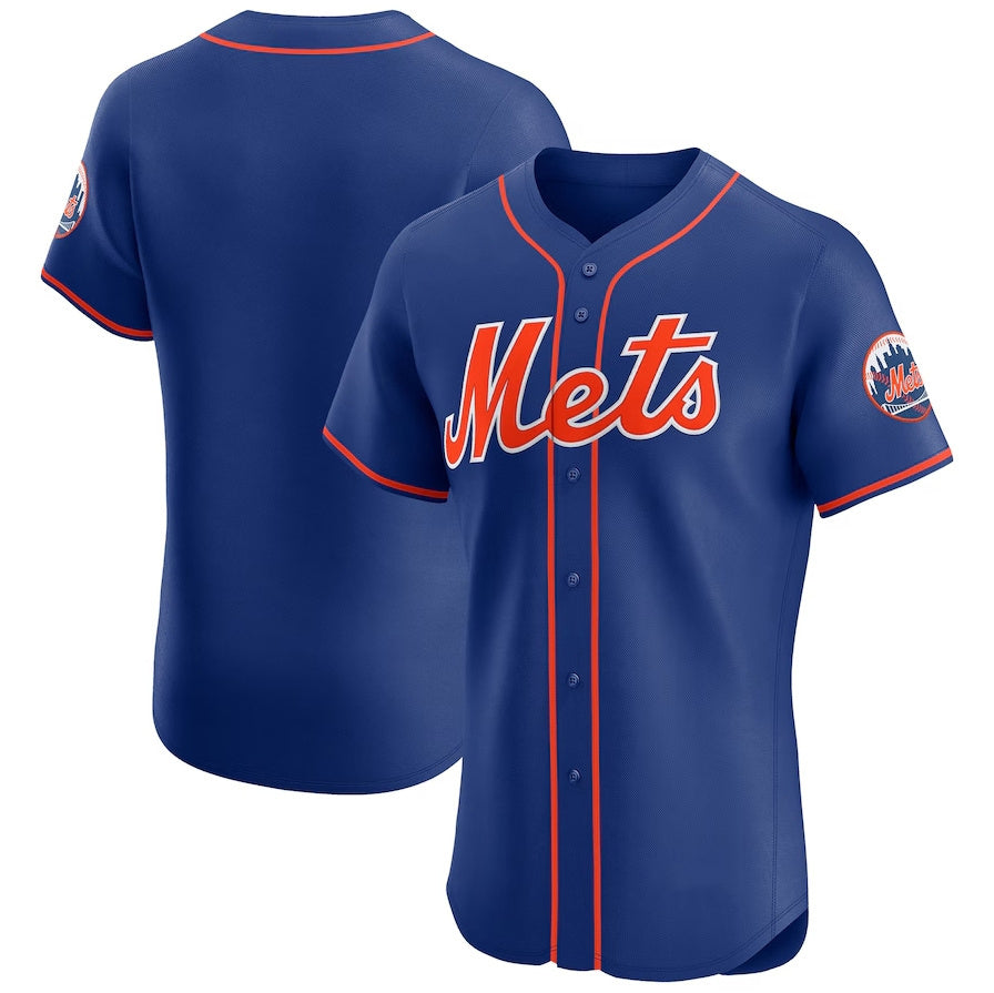 New York Mets Alternate Vapor Premier Elite Patch Jersey - Royal Stitched Baseball Jersey baseball jersey product view 1