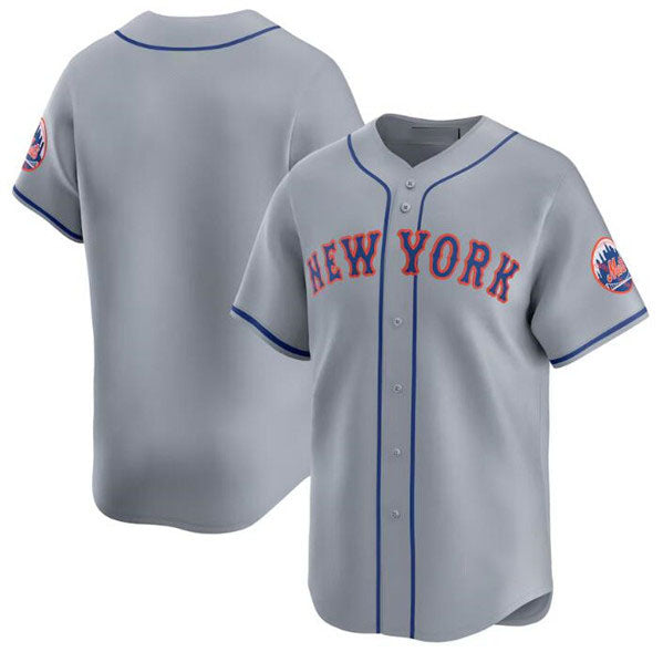 New York Mets Blank 2024 Gray Away Limited Stitched Baseball Jersey baseball jersey product view 1