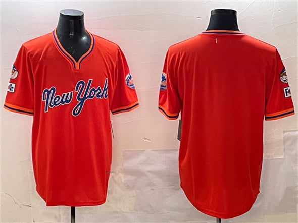 New York Mets Blank Orange 2025 Spring Training Stitched Baseball Jersey baseball jersey product view 1
