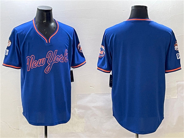 New York Mets Blank Royal 2025 Spring Training Stitched Baseball Jersey baseball jersey product view 1