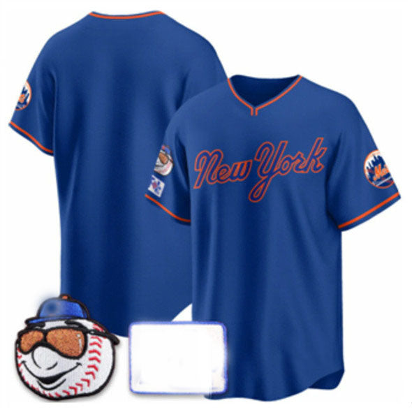 New York Mets Blank Royal 2025 Spring Training Stitched Baseball Jersey baseball jersey product view 1
