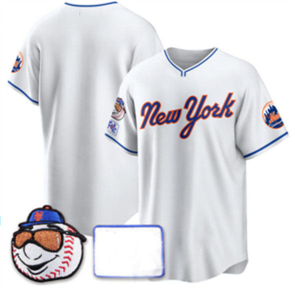 New York Mets Blank White 2025 Spring Training Stitched Baseball Jersey baseball jersey product view 1