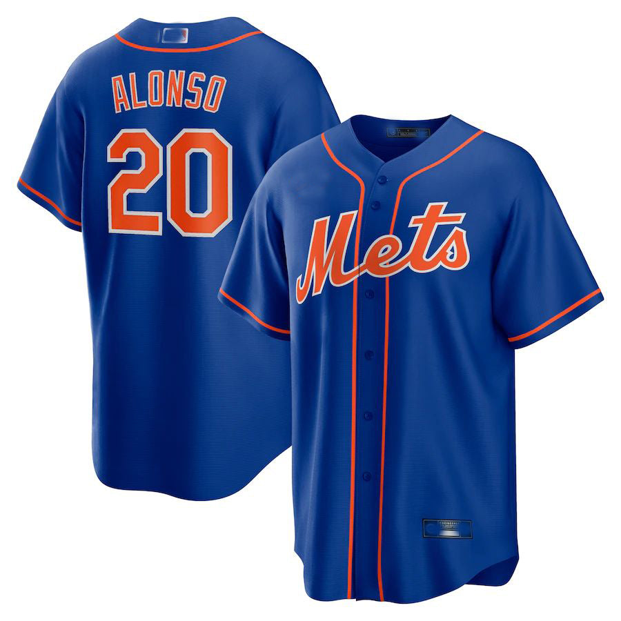 New York Mets #20 Pete Alonso Royal Alternate Replica Player Name Jersey Baseball Jerseys baseball jersey product view 1