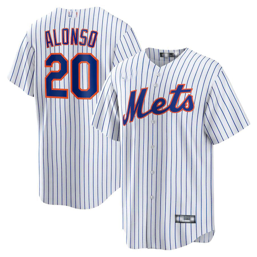 New York Mets #20 Pete Alonso White Home Replica Player Name Jersey Baseball Jerseys baseball jersey product view 1