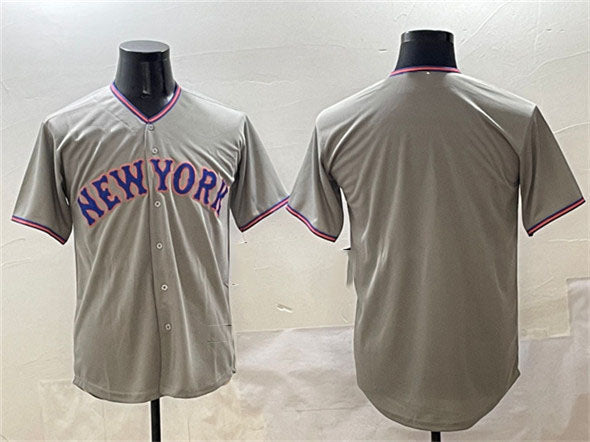 New York Mets Team Big Logo Gray 2025 Limited Stitched Baseball Jersey baseball jersey product view 1