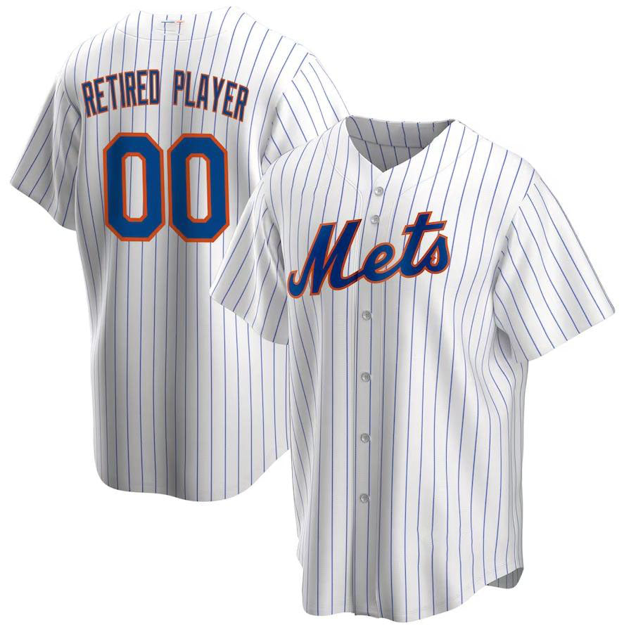 Custom New York Mets White Home Replica Custom Jersey Baseball Jerseys baseball jersey product view 1