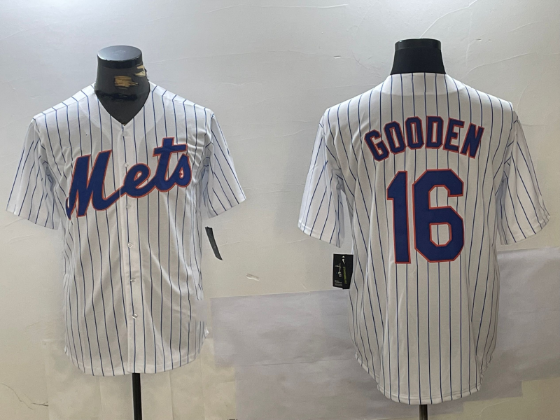 New York Mets #16 Dwight Gooden White Cool Base Stitched Baseball Jerseys baseball jersey product view 1