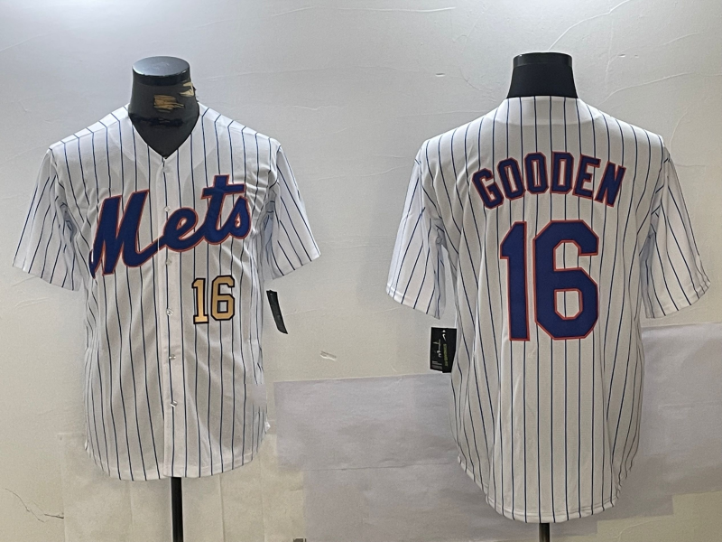 New York Mets #16 Dwight Gooden White Cool Base Stitched Baseball Jerseys baseball jersey product view 1