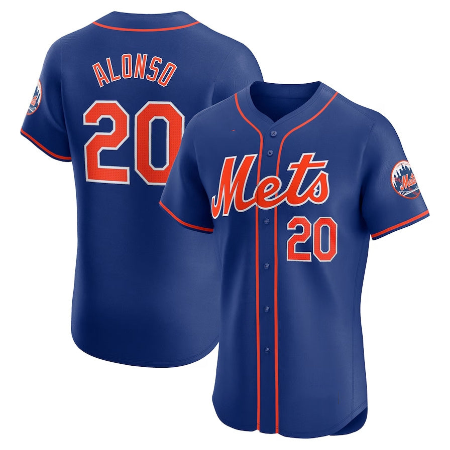 New York Mets #20 Pete Alonso 2nd Alternate Elite Player Jersey - Royal Stitched Baseball Jersey baseball jersey product view 1