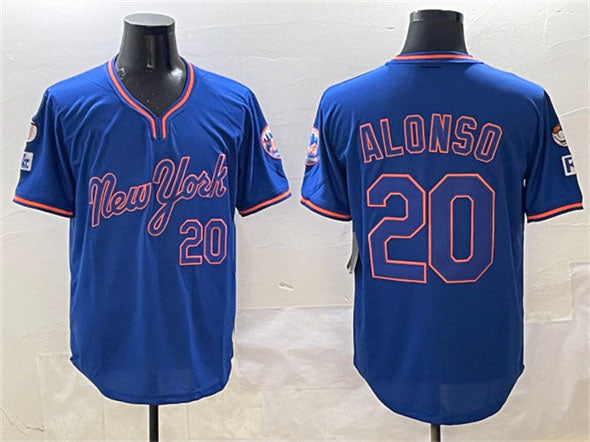 New York Mets #20 Pete Alonso Royal 2025 Spring Training Stitched Baseball Jersey baseball jersey product view 1