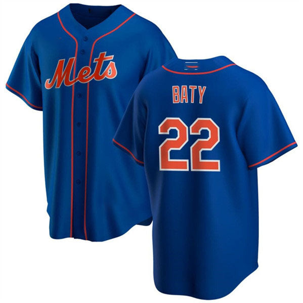 New York Mets #22 Brett Baty Blue Cool Base Stitched Baseball Jersey baseball jersey product view 1