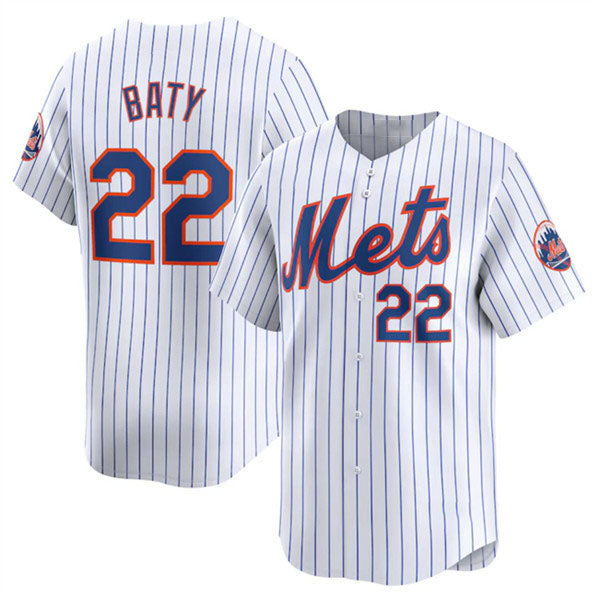 New York Mets #22 Brett Baty White 2024 Home Limited Stitched Baseball Jersey baseball jersey product view 1