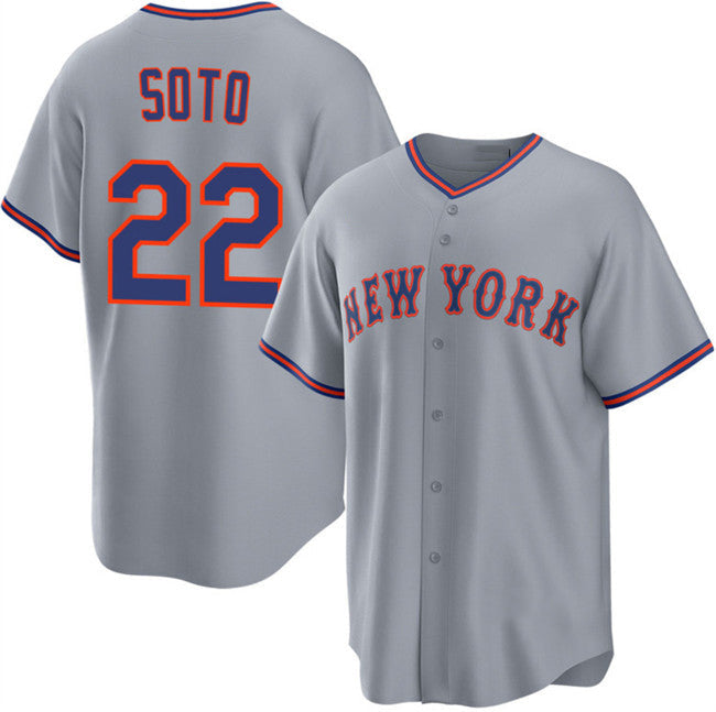 New York Mets #22 Juan Soto Gray 2025 Limited Stitched Baseball Jersey baseball jersey product view 1