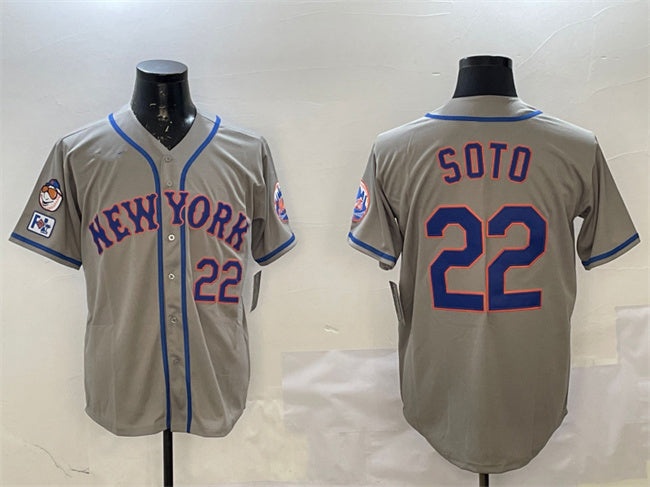 New York Mets #22 Juan Soto Grey 2025 Spring Training Alternate Limited Stitched Baseball Jersey baseball jersey product view 1
