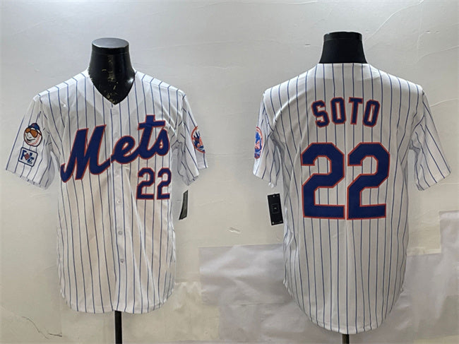 New York Mets #22 Juan Soto White 2025 Spring Training Home Limited Stitched Baseball Jersey baseball jersey product view 1