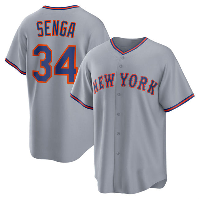 New York Mets #34 Kodai Senga Gray 2025 Limited Stitched Baseball Jersey baseball jersey product view 1